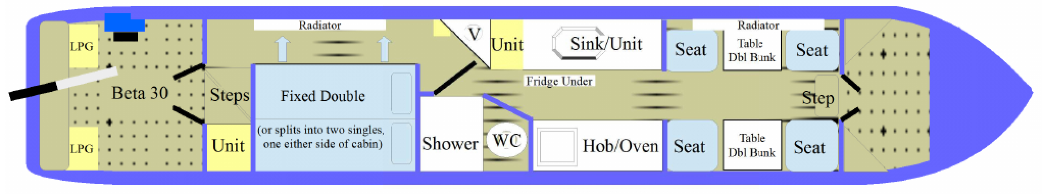 Floor plan for Gilwern Princess