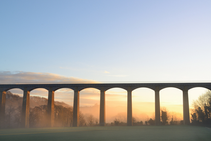 Sunrise at Pontcysyllte Canal Aquaduct