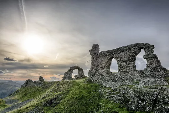 Dinas Bran, a castle near Llangollen with fantastic views over the welsh countryside