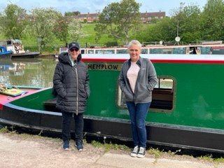 A photo of sue before her canal boat holiday on Helplow