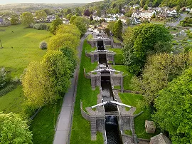 Bingley Five Rise, a wonder of the waterways and a popular canal boat holiday attraction