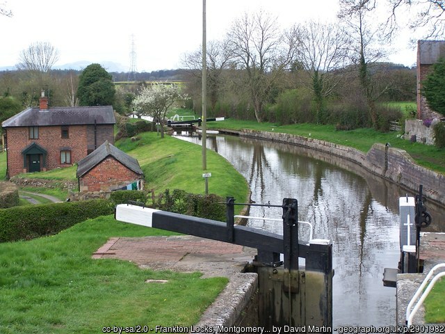 Looking down frankton locks