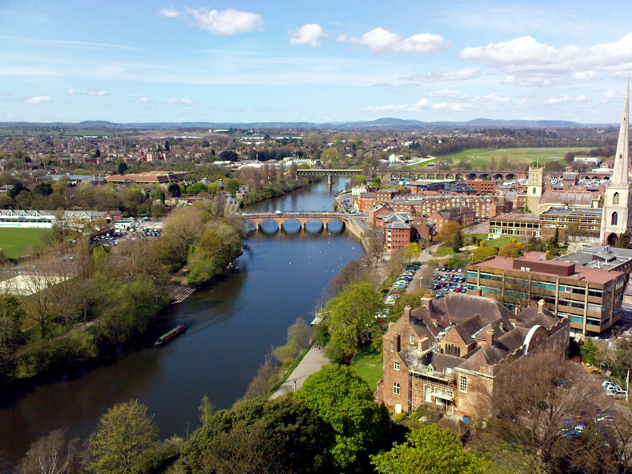 Worcester as seen from the cathedral