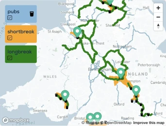 UK Canal Boat Hire Route Map